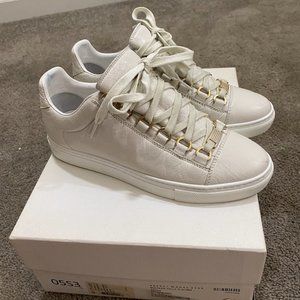 Women's Balenciaga Arena Leather Low Top White